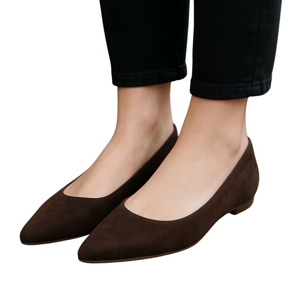 So Women's Flats Size 9 Sepia Brown Pointed Toe Memory Foam